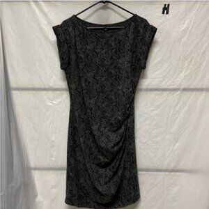 Elegant Black Patterned Dress